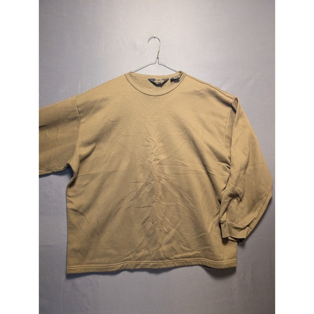 Guide Gear Sweatshirt Mens XL Khaki Fleece Lined Cozy Warm Winter Long Sleeve